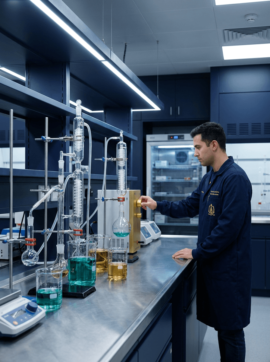 Analytical work in the laboratory